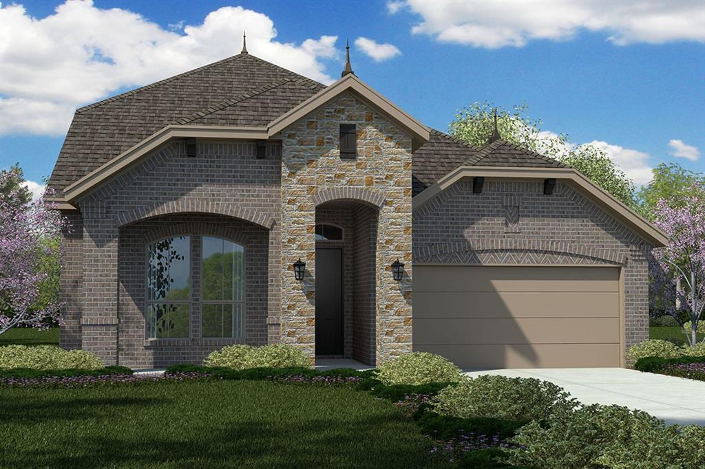 Beautiful new D.R. Horton home in the Morningstar community located in highly sought-after Aledo ISD! The Aspen - Elevation C, with an estimated Summer completion, offers a spacious two-story layout with 4 bedrooms, 3 bathrooms, a large game room, and a 2-car garage. The open-concept first floor features a welcoming family room, dining area, and a beautifully designed kitchen equipped with 42” upper cabinets with crown molding, quartz countertops, ceramic tile backsplash, stainless steel appliances, and an electric range. The home showcases luxury vinyl plank flooring throughout the main living areas for style and durability. The private primary suite includes a well-appointed bathroom and generous walk-in closet, while additional bedrooms on both levels provide flexibility for family, guests, or a home office. Upstairs, a spacious game room and secondary suite add even more functional living space. Thoughtful design details, modern finishes, and energy-efficient construction complete this impressive home.