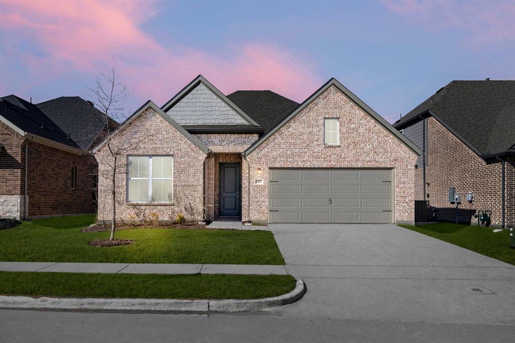 MLS# 21173992 - Built by RockWell Homes - Ready Now! ~ 4.99% Fixed Rate Promo (5.546%APR)* New 1-story Patriot home plan. Spacious home offers 4 bedrooms and 2.5 bathrooms, home office, covered back yard patio & 2-car garage. Exterior w. full brick, covered porch, energy-efficient dual-pane windows, 8-foot front door. Inside find an open-concept layout that seamlessly connects the kitchen, living and dining areas all situated at the back of the home with dual pane energy efficient windows for light and bright living. Living area is bathed in natural light from multiple dual-pane windows & features vaulted ceilings over-looking the private back yard and patio area. The kitchen is a standout feature, complete with an island that includes a bar-top seating area. It's designed for both function and style with luxury solid surface countertops, undermount sink GE stainless steel appliances & walk-in pantry. Kitchen amenities include stainless steel appliances, built in microwave, dishwasher, gas cooktop, built in oven, Delta faucets, 42-inch cabinets, ceramic tile backsplash, upgraded flooring, over-sized storage pantry and recessed can lighting making it a chef's dream. The primary bedroom suite located at the back of the home for ultimate privacy offers a luxurious retreat with dual sink vanities with luxury solid surface countertops, ceramic tile flooring, garden tub, ceramic tile shower w. glass enclosure, large walk-in closet, Delta faucets, lighting package, private water closet and a matching hardware package. Secondary bathrooms w. ceramic tile flooring, ceramic tile tub-shower surround, Delta faucets, luxury cabinets, towel bars, lighting package to complement the home's elegant design. Upgrades include vaulted ceilings, full landscaping package, full sprinkler system, fully fenced in private back yard w. gate, gutters. garage door opener, smart home, new home warranty, upgraded flooring, tankless hot water heater, energy efficient HVAC & more.