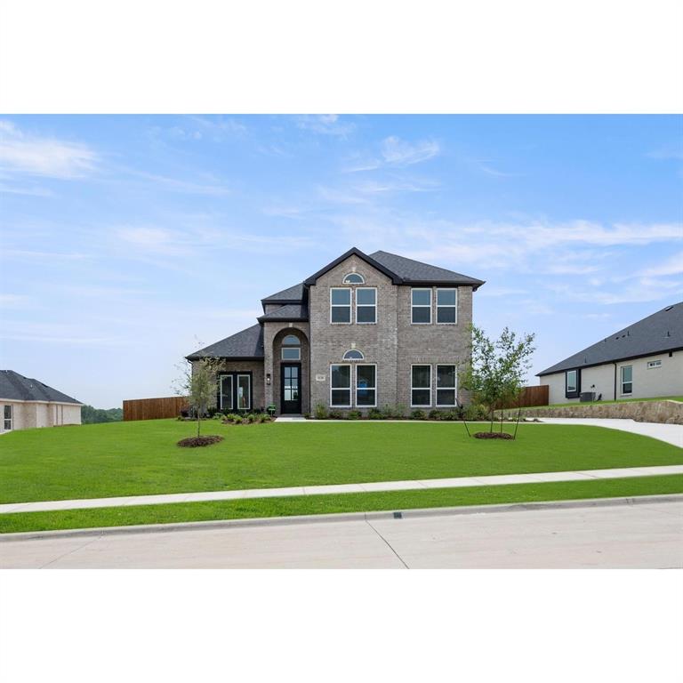 MLS# 20626576 - Built by First Texas Homes - Ready Now! ~ This stunning home offers a thoughtfully designed layout with an additional bedroom and half bath downstairs—perfect for guests. The study features elegant atrium doors that open to the front porch, creating a seamless indoor-outdoor retreat. A chef’s dream, the kitchen boasts a double oven and sleek modern finishes throughout. From stylish upgrades to functional design, this home is a must-see. Come explore all it has to offer.