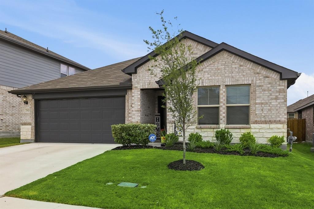 WELCOME HOME! This charming, better than new energy efficient Meritage Built one-story offers inviting curb appeal, an open floor plan, and stylish updates throughout. Luxury vinyl plank flooring flows through the main living areas, creating a warm, low-maintenance space. Two secondary bedrooms are tucked away at the front of the home and share a beautifully appointed full bath featuring upgraded tile. A separate flex room offers endless possibilities as a home office, playroom, media room, or second living area. The spacious island kitchen is designed for both everyday living and entertaining, featuring 42-inch white cabinetry, contrasting granite countertops, stainless steel appliances, a designer backsplash, generous pantry, chunky gas range, and abundant prep space. The kitchen opens seamlessly to the living area, making it easy to gather with family and friends. Privately situated at the back of the home, the primary suite offers a relaxing retreat with an upgraded bath showcasing pretty tile and counters, dual sinks, expanded shower, and a nice walk-in closet.  Step outside to a covered patio overlooking a generously sized backyard with plenty of room for play, pets, gardening, or future outdoor living. Residents of Palmilla Springs enjoy neighborhood walking trails, a playground, and a welcoming community atmosphere, all with convenient access to shopping, dining, schools, and major commuter routes.