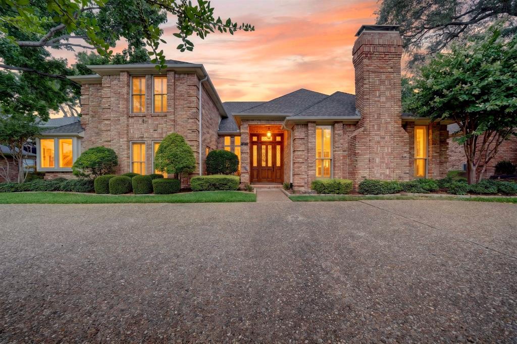 Welcome home to this spacious four-bedroom, three-bath home with a three-car garage in the heart of Far North Dallas, with the added bonus of feeding into the highly rated West Plano school system. With wonderful curb appeal, large rooms, soaring ceilings, and an abundance of windows that fill the home with natural light, this well-maintained property is ready for your personal updates and style. This great floor plan features two bedrooms downstairs and two bedrooms upstairs, with walk-in closets in every bedroom. You'll love the two spacious living areas, including a huge living room that's perfect for a playroom, game room, media room, or whatever fits your family's needs. The inviting family room is full of character with beautiful built-in shelving, architectural wood beams, and a dramatic vaulted ceiling that creates a warm and welcoming space to gather. The kitchen offers plenty of cabinet and counter space, making it functional for everyday living and entertaining. The private primary suite is located downstairs and features a spacious bedroom, an en-suite bath with dual vanities, a soaking tub, separate shower, and a large walk-in closet. The additional bedrooms are generously sized, giving everyone their own comfortable space. Step outside to enjoy the landscaped backyard and patio, perfect for relaxing, grilling, or entertaining. The three-car garage provides plenty of room for vehicles, storage, and hobbies. This is a solid, well-cared-for home with great bones in an established neighborhood. Move in and enjoy it as it is, or update it over time to make it your own. Priced to sell, this is a rare opportunity to own a quality home in desirable Far North Dallas with easy access to the Dallas North Tollway, and George Bush Turnpike. Don't miss your chance to make it yours! OPEN HOUSE SATURDAY AND SUNDAY JULY 18-  2 TO 4; SUNDAY JULY 19TH- 1 TO 3.  COME AND SEE FOR YOURSELF
