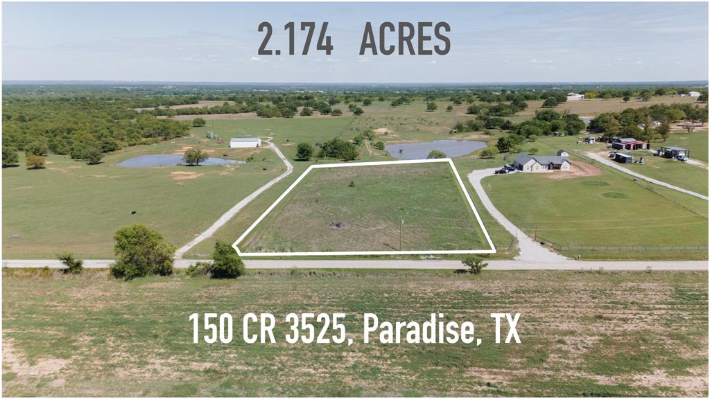 Escape to peaceful country living on this beautiful 2.17-acre tract in Paradise, Texas. This property offers clean, level land ready for your vision, whether you’re looking to build your dream home or invest in a quiet slice of the countryside. Located just minutes from both Bridgeport and Paradise, you’ll enjoy the perfect balance of privacy and convenience. Surrounded by wide-open spaces and Texas skies, this property provides the ideal setting for those wanting space for a custom home, shop, or outdoor living. No mobile homes. Go see today!