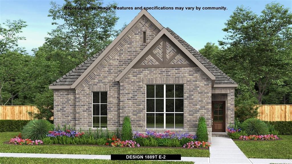 PERRY HOMES NEW CONSTRUCTION! Side door entry with porch opens to a spacious open floor plan with a wall of windows. Family room with wood mantel fireplace extends to kitchen and dining area. Kitchen offers an island with built-in seating space and a large corner walk-in pantry. Primary suite offers bedroom with two windows, dual vanities, glass enclosed shower and a large walk-on closet in the primary bathroom. Secondary bedrooms with walk-in closets near rear of home. Covered patio. Utility room and mud room lead to a rear two-car garage with a storage closet.