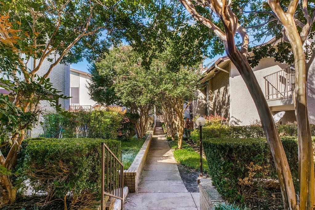 Welcome to this charming 1 bed 1 bath condo located in a prime location in Dallas. This adorable unit features quartz counter tops, laminate floors, and an updated tile backsplash in both the kitchen and bathroom.  Enjoy the convenience of being close to parks and walking trails, perfect for outdoor enthusiasts. The condo also features a cute private outdoor space, ideal for relaxing and unwinding after a long day.  The bedroom is spacious and provides room for furniture and storage.  The condo includes lots of amenities that will make your life comfortable and convenient. You will appreciate the great location of this condo, with easy access to DFW airport and a variety of restaurants and shopping nearby.  Don't miss out on this fantastic opportunity to own this lovely home in Dallas.