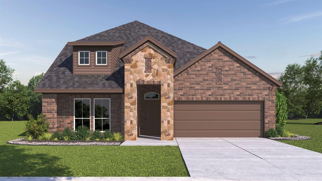 New Construction 2-story home by D. R. Horton Homes. Open and smart layout complimented by the features your buyers are requesting: gas fireplace, double sink vanity and tile shower surrounds, separate tub and shower, walk in pantry and covered back patio.