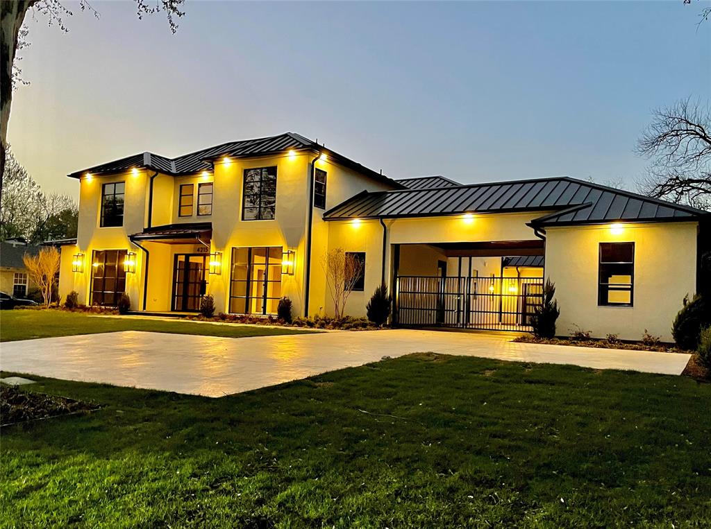 Brand new French Modern by Nichols & Judy Custom Builders. Home will be move-in-ready by June 1st. Home includes: 4 bedrooms, all with ensuite baths and walk-in closets. Primary bedroom and guest suite are on main floor. Dedicated pool bath with shower, and half baths on both levels. 3 over-sized garages with extra room for 2 cars under gated porte co chere. 3 fireplaces, including one on the back porch which is enclosed with phantom screens. Full Wolf and Sub-Zero appliance suite with 60inch range, dual refrigerators, dual dishwashers, and 30inch classic wine storage. Perfect for entertaining with open concepts on both levels. Incredible kitchen and family area on the first floor, and unique game room media upstairs. Wide open back yard, ready for your own pool design. Outdoor kitchen with grill, vent hood, fridge and sink.
