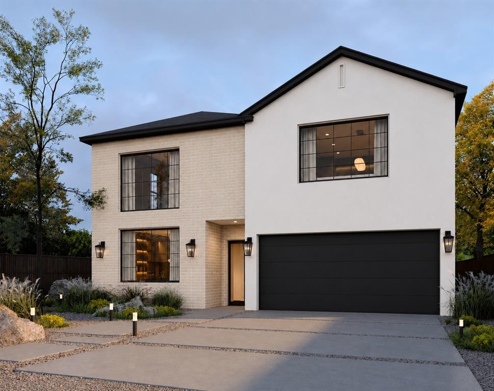 Experience elevated design and intentional living in this stunning new build home by Marque Homes, offering 4,426 sq ft of living space. Thoughtfully designed with a seamless blend of modern architecture and warm, organic finishes, this home delivers both sophistication and comfort at every turn. From the moment you enter, you’re welcomed by soaring ceilings and an abundance of natural light that flows effortlessly into the open living spaces. The living room is anchored by a striking fireplace and framed by expansive windows, creating an inviting atmosphere. The chef’s kitchen is a true centerpiece, featuring Mont Blanc quartzite countertops, custom cabinetry, statement island with designer pendant lighting, textured tile backsplash for an elevated finish, high-end appliances including ZLINE range, double ovens, and built-in refrigeration, a fully equipped butler’s pantry adds both function and style, complete with additional prep space, storage, and premium finishes. The primary suite is a private retreat, showcasing a spa-inspired bathroom with freestanding tub, oversized walk-in shower with curated tile selections, dual vanities with luxe finishes, and an expansive custom walk-in closet with ambient lighting. Upstairs you’ll find three bedrooms, along with a spacious game room with wet bar, ideal for entertaining. Additional highlights include a dedicated office with custom built-ins, wide-plank wood flooring, elevated material selections including limestone, terrazzo-look tile, and custom stone surfaces, stylish powder bath with statement stone vanity, laundry room with custom cabinetry and designer tile and additional laundry in the primary closet. The exterior features a clean, modern façade with a timeless mix of stucco and brick, and a private backyard space perfect for entertaining. A rare opportunity to own a design-forward home where every detail has been carefully curated for both everyday living and elevated entertaining. Estimated completion July.