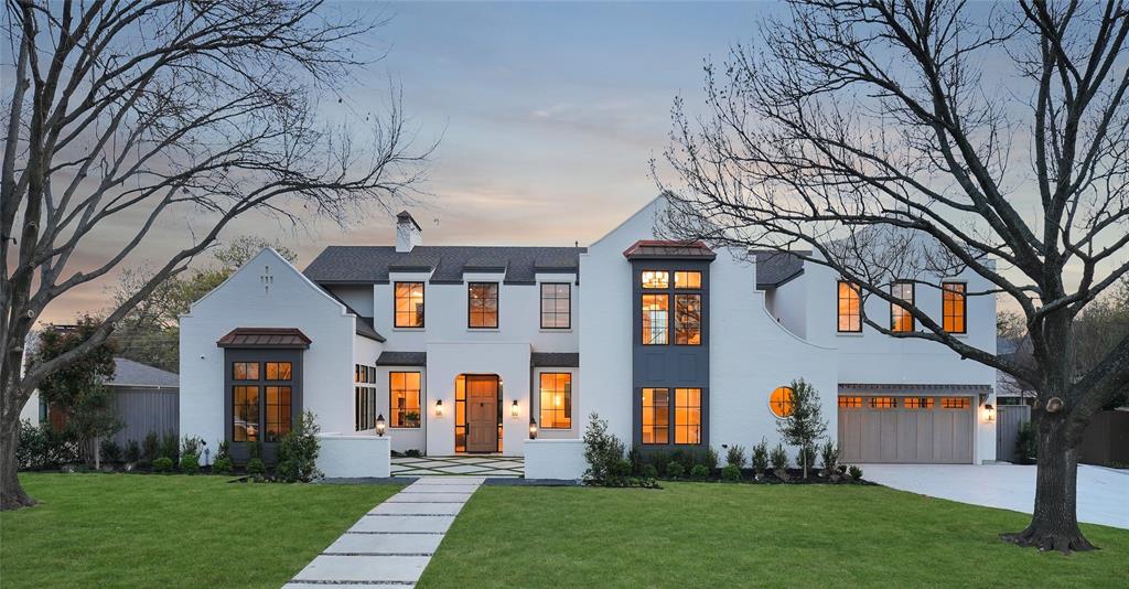 Luxury Modern English Tudor in Preston Hollow . Step into timeless elegance with this stunning new construction property. Featuring 5 bedrooms, 5.3 baths, and high-end designer finishes, this home blends classic English Tudor charm with modern luxury. The thoughtful, light-filled floor plan offers expansive spaces for living and entertaining. The first floor includes a game room and a handsome study, and a gorgeous bar with views of the backyard while the second floor features a private gym and a second game room. The family room flows effortlessly into the outdoor living area, complete with a kitchen and pool, perfect for hosting or relaxing. Functionality meets luxury with two laundry rooms and ample storage throughout. A spacious 3-car garage completes this exceptional home. Experience unparalleled craftsmanship and sophistication in every detail.