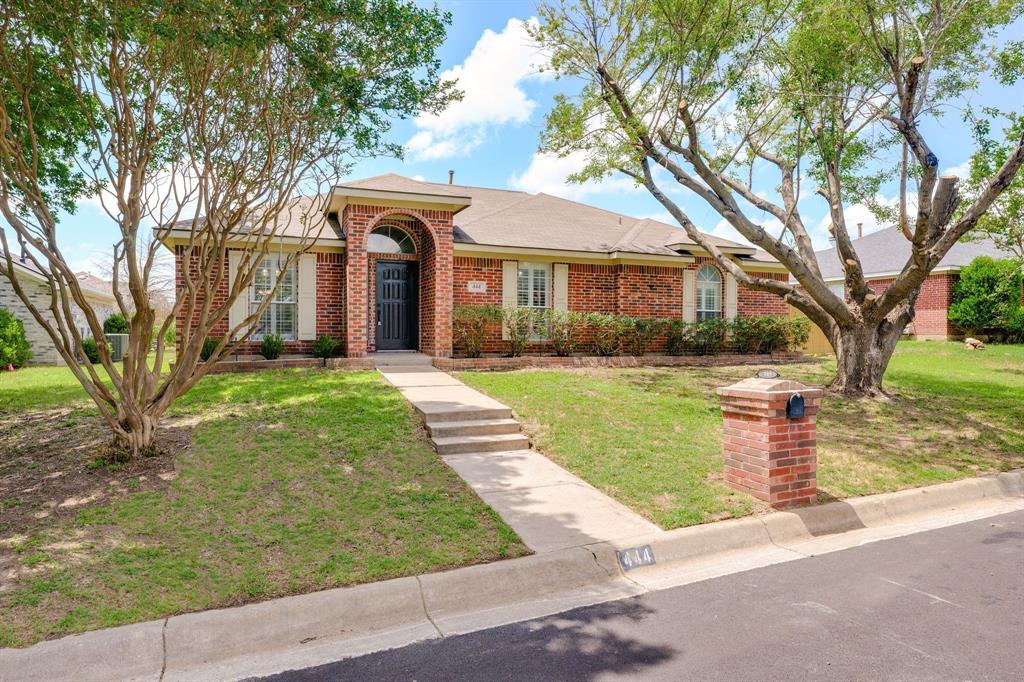 Welcome home to this beautifully maintained 3-bedroom, 2-bath home offering over 1,500 square feet of comfortable living space and a BRAND NEW ROOF! Step inside to an open and inviting floorplan featuring a neutral color palette, abundant natural light, and a spacious living room anchored by a cozy brick fireplace. The kitchen is complete with a subway tile backsplash, stainless steel appliances, a center island for additional prep space, and ample cabinetry, all overlooking the breakfast nook and living area for easy everyday living and entertaining. The private and spacious primary suite offers an en suite bath with dual vanities, a soaking tub, separate shower, and a generous walk-in closet. Two secondary bedrooms and a full bath provide flexibility for family, guests, or a home office. Outside, you'll find a covered patio overlooking a generously sized backyard with room to entertain, play, garden, or unwind. The large storage building and or workshop adds versatility and functionality, making it ideal for hobbies, tools, equipment, or extra storage. Conveniently located near shopping, dining, schools, and major highways, this move-in ready home combines functionality, updates, and value in one attractive package. Don't miss your opportunity to make it yours!