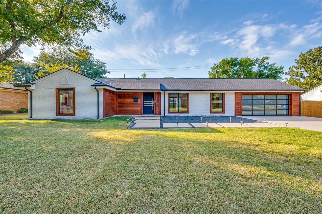 Home is Move-In ready. Tenant has moved out and everything in the home is fresh and ready for your buyer. If you’ve looked at the home previously, please come back. Located in the highly desirable Marsh-Royal area, this beautifully and completely remodeled ranch style home has a modern flare. The home is situated on almost a third of an acre with plenty of room for a pool and other backyard amenities. The expansive open floor plan has ample sunlight, a large kitchen island, stainless steel appliances, built-in wine cooler and much more. The elegant primary suite includes a garden tub and oversized shower, luxurious dry sauna, a spacious double vanity, and huge walk-in closet. A unique office-study with built in desk is located directly behind the living area fireplace. An oversized two-car garage with garage doors opening on both ends provides easy access to the backyard for lawn equipment. The home is located just two minutes from the campus of the fabulous DISD DeGolyer Elementary School which has undergone a 24 million transformation. The campus with its new school building features a planetarium, an expanded gymnasium, and NASA-STEM-certified science labs. To further its STEM curriculum, the school has expanded its arts, theater and esports programs. Buyer to verify all measurements and schools.
