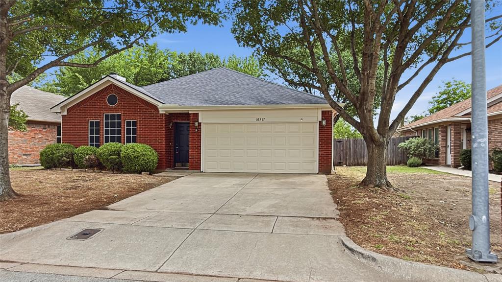If you don’t like carpet, this house is perfect for you! Luxury vinyl plank is throughout the entire home. The layout is awesome with an open-concept layout connecting the kitchen, dining and living areas. All 3 bedrooms have walk-in closets. Freshly painted walls, ceilings, trim, and doors. Beautiful mature trees in both front and back yards provide shade from the Texas heat. Roof and gutters replaced in May 2026. An extra bonus is the shed in the back to provide extra storage space for toys, tools, and lawn equipment.  Zoned for Northwest ISD and close proximity to great shopping and restaurants. This house is ready for you to make it your home, or it would also make a great investment property!