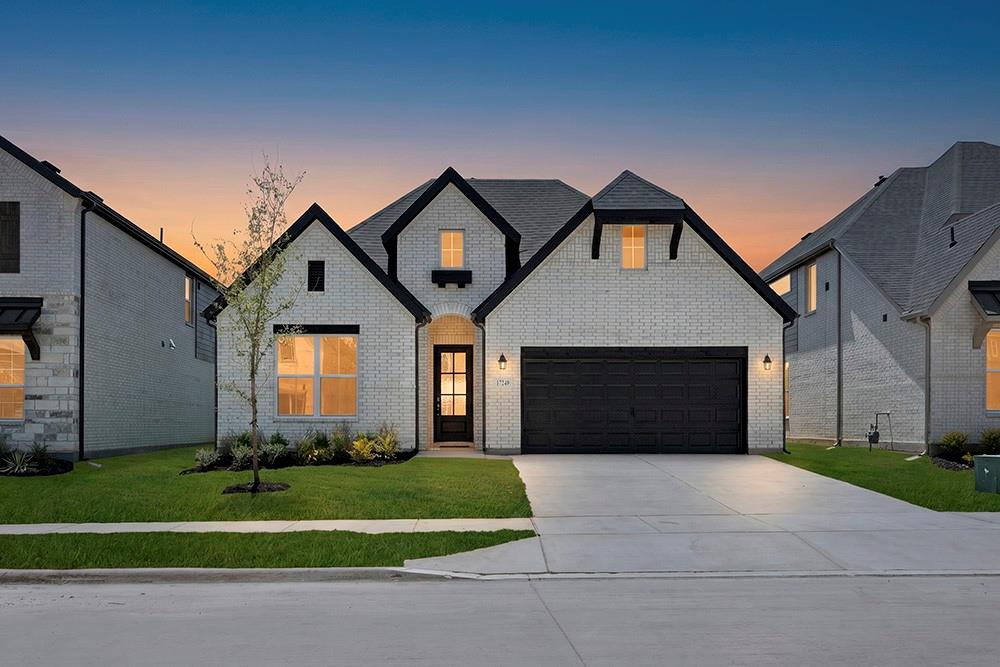 Gorgeous ONE STORY UnionMain Homes with 4 beds, 3 baths, living room, dining room, office, covered back patio, and 2 car garage. Step through the foyer finished in rich luxury laminate wood flooring into a breathtaking open-concept great room where living, dining, and kitchen flow seamlessly together. The same stunning laminate wood carries through the living area, kitchen, dining space, hallways creating a cohesive, designer feel. The gourmet kitchen is the heart of the home, showcasing a chimney hood, elevated tile backsplash, quartz countertops, painted shaker cabinets with matte black hardware, and pendant lighting over the island. The living room has recessed disc lighting, gas fireplace, ceiling fan and tons of sunlight.
The primary suite features a luxurious bath with dual sinks, a super-sized shower, oval soaking bathtub, designer tile selections, Venetian marble countertops, tile flooring, and large walk in closet with a door to the laundry room. The three spacious bedrooms offer plush carpet for cozy comfort, while all bathrooms are finished with Venetian marble counters, tile flooring, and matte black fixtures. The utility room also has a mud room. Other great features are 2 linen closets, coat closet, Kwikset Smart Code front door, WIFI programable thermostat, full sprinkler system, 6' stained fence, 16 SEER AC, PEX plumbing, tankless water heater, 30 year Dimensional Driftwood shingles, Vinyl Low E windows. The HOA features a swimming pool, playground, and hiking & biking trails. Available for move in 30 DAYS FROM CONTRACT.