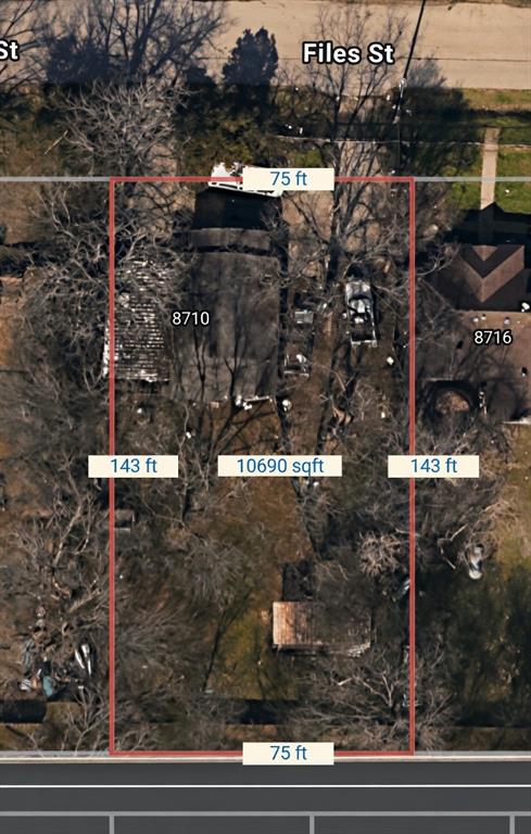 DOG ON PROPERTY - DO NOT ENTER WITHOUT APPOINMENT - Investor or builder opportunity at 8710 Files Street in Dallas. Approx. 75’ x 143’ lot with roughly 10,690 square feet, offering strong potential for teardown, new construction, rental build, or resale project. Existing structure is considered a teardown and value is primarily in the land. Nearby MLS comps show newer or recently sold homes in the area with closed sales ranging from approx. $300K to $399K and active listings around $315K–$330K, supporting continued redevelopment activity nearby. Convenient access to Lake June Rd, Holcomb Rd, Buckner Blvd, schools, parks, and area retail. Sold strictly as-is; seller will make no repairs. Cash or hard money preferred. Buyer and buyer’s agent to verify measurements, zoning, building requirements, utilities, schools, and redevelopment potential.