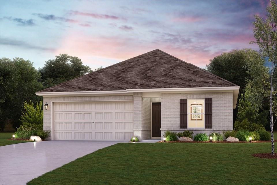 Showcasing a smartly designed open-concept layout, the one-story Joseph at Ambergrove offers plenty of thoughtfully designed living and entertaining space. Upon entering from the ample porch, you'll find two generous secondary bedrooms and a full hall bathroom. The long foyer leads to a well-equipped kitchen—featuring a charming dining area, a gracious walk-in pantry and a large center island. Additional main-floor highlights include an expansive great room with direct access to the patio, a mudroom off the garage and a convenient laundry room. The secluded owner’s suite showcases a roomy walk-in closet and a private bath with double sinks and a walk-in shower. Options include granite countertops, upgraded tiling and plush carpeting selections, smart home technology, and MORE! NO MUD OR PID! Est. December completion!