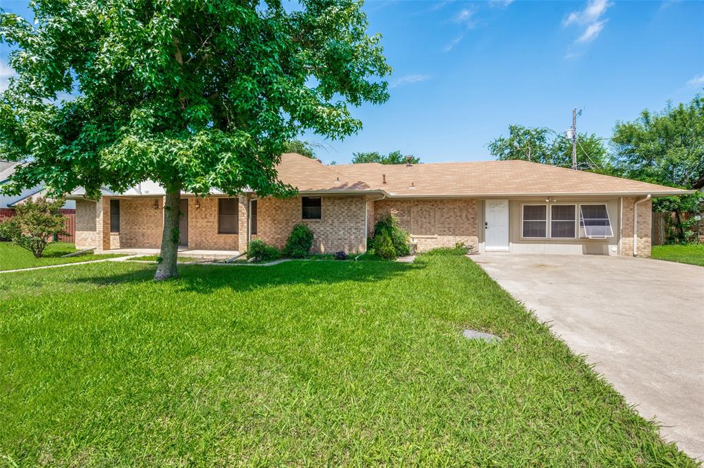 ***Contact Shane Knutson at 972-754-1951 for more information or to book a viewing today.***  Lovely 3 bedroom home on a quiet street in Pilot Point! This 2,109 sq. ft. house with new updates has 3 bedrooms and 2 bathrooms, a gas oven, built in cabinets, wood burning fireplace, split bedrooms, two living areas, full size utility room, and a fenced in yard. Newly updated flooring includes luxury vinyl plank through most of the home, with new carpet in the living room and split bedrooms. Kitchen counter tops have been newly updated with white marble countertops, tile backsplash, and sink. Each bedroom, along with the kitchen and both living rooms, have a ceiling fan. Brick storage building in the back yard is great for additional storage. Contact us to book a viewing today! This property is loaded with potential. With full updates, this home would comp in the $400,000 range. Buyer and buyer's agent to verify any and all information in and about this listing and property, including but not limited to schools, square footage, taxes, etc.