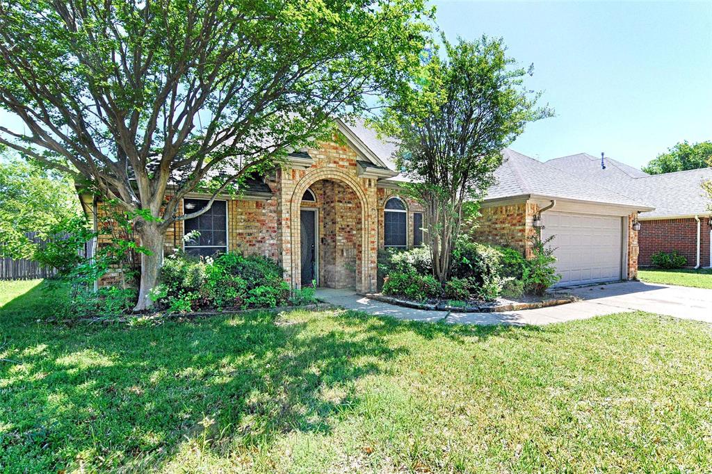 SELLER IS MOTIVATED! Please note that the photos shown were taken before the new carpet was installed. New carpet and back fence installed in May 2026, and the home was professionally deep cleaned in June 2026.  Charming 3-bedroom, 2-bath home featuring a functional layout and inviting living spaces. The spacious living room offers a cozy brick gas fireplace, abundant natural light, and durable wood-look flooring throughout the main living areas. The kitchen boasts ample cabinet space, a center island, tile flooring, and a bright breakfast area—perfect for everyday living and entertaining.  A versatile FLEX SPACE with French doors can serve as a home office, second living area, playroom, or potential fourth bedroom. The private primary suite features an en-suite bath with dual vanities, a soaking tub, separate shower, and a walk-in closet. Secondary bedrooms are generously sized and provide convenient access to a full bathroom. Step outside to a large backyard with a covered patio, ideal for relaxing or hosting gatherings, plus a storage shed for added convenience. Located in an established neighborhood with mature trees and great curb appeal, this home offers comfort, space, and functionality. Perfect for first-time homebuyers or investors, with easy access to major highways, shopping, dining, and everyday conveniences. Don't miss this opportunity!  ***Buyer and or Buyer’s Agent to verify all specifications including, but not limited to, schools, rooms, dimensions, square footage, property taxes, HOA and amenities. Listing Agent and Listing Broker will not be held responsible for any inaccuracies.  Information deemed reliable but not guaranteed.
