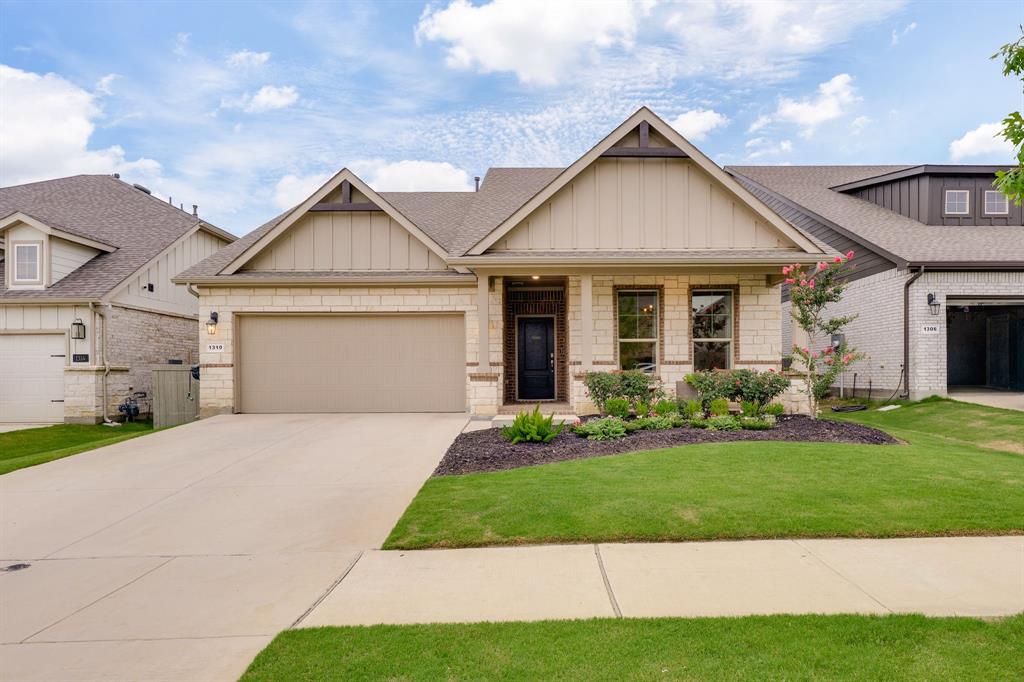 Welcome to this beautifully maintained home where thoughtful upgrades and exceptional community amenities come together. Designed for both everyday living and entertaining, this home features custom built-in cabinetry in the laundry room and primary bathroom, along with a stunning entertaining bar complete with Calcutta stone countertops, a beverage fridge and a wine cooler. Outside you'll appreciate the extensive improvements, including professionally enhanced landscaping, French drains, a finished side-yard pathway, a custom garbage storage rack that maximizes organization and storage space. Located in picturesque, rural-style master-planned community, residents enjoy an unmatched lifestyle with resort-style pools, pickleball and basketball courts, scenic green spaces, fishing ponds, walking trails, playgrounds, and year-round community events. Experience the perfect blend of modern comfort, thoughtful upgrades, and small-town charm with convenient access to shopping, dining, and major commuting routes. This move-in-ready home truly offers the best of both luxury and lifestyle. Must see to appreciate!