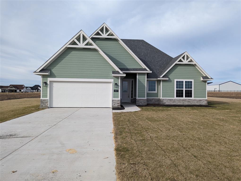 The Hoover plan from the Cope Homes Classic Series. This beautiful craftsman style home is located in the newest 1 + Acre community in Nevada, Providence Point Phase II. The Hoover is a lovely 3-bedroom, 2-bathroom home. The kitchen features Stainless Steel Whirlpool appliances, quartz countertops, and a Kitchen Island. The Great Room looks out to a covered Patio. The Providence Point Community boasts concrete streets, fiber-optic high-speed internet, the ability to have a guest home, a shop, or an RV garage – all with NO PESKY HOA! Renderings shown are for illustration; call for more details! Built by Cope Homes.