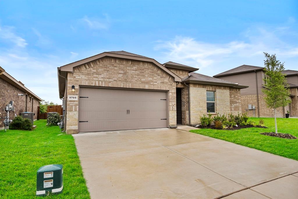 5% lender incentive offered with the use of the seller’s in-house lender, Incentive may be used towards buyer closing costs and or rate buy-down, subject to lender approval and buyer qualification.
 The Tupelo floorplan – This charming single-story home offers approximately 1,446 square feet of thoughtfully designed living space with 3 bedrooms, 2 bathrooms, and an open-concept layout ideal for everyday living and entertaining. The gourmet kitchen features quartz countertops, quality cabinetry, stainless steel appliances, a spacious island, and seamless flow into the dining and family room areas, creating a bright and functional gathering space.
The private primary suite includes an attractive en-suite bathroom with dual vanities, walk-in shower, and a spacious walk-in closet. Secondary bedrooms offer flexibility for guests, home offices, workout spaces, or additional lifestyle needs.
ights may include durable flooring throughout main living and wet areas, carpeting in bedrooms, covered patio, privacy fence, sprinkler system, double-pane windows, energy-efficient construction features, smart home technology, and builder warranty coverage. The HOME IS CONNECTED smart home package allows convenient control of thermostat, locks, and lighting from your cellular device.
Conveniently located in Crowley with easy access to Chisholm Trail Parkway, I-35W, shopping, dining, schools, and major employment centers, this home combines modern comfort and suburban convenience.