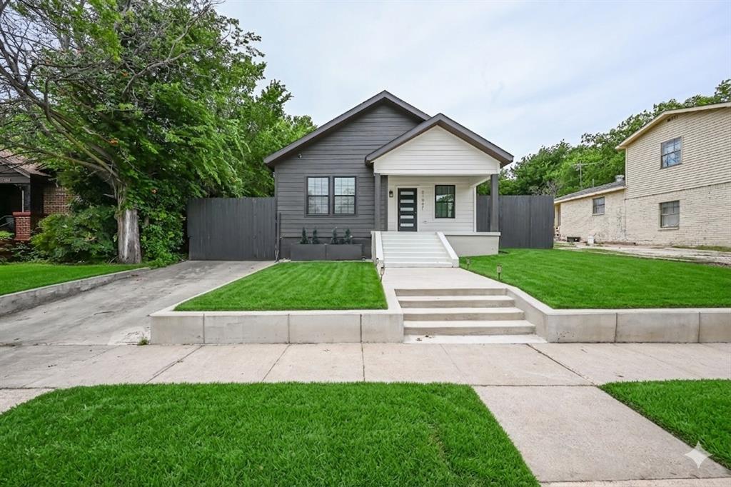 From its polished curb appeal to the welcoming front entry, this impeccably renovated bungalow exudes sophistication and quiet luxury. Designer accents, streamlined modern lines, and refined architectural details create an elevated ambiance throughout. The three-bedroom, two-and-a-half-bath layout embraces a floorplan that maximizes both efficiency and versatility. The chef-inspired kitchen is a standout, appointed with quartz countertops, a coordinating backsplash, and contemporary cabinetry and finishes, blending style with function. A covered patio extends the home’s living space, offering a peaceful setting for both relaxed evenings and effortless entertaining. Situated just minutes from the Fort Worth Stockyards and downtown Fort Worth, the property provides exceptional access to premier dining, entertainment, and cultural destinations, all while maintaining the serenity of a well-established neighborhood.