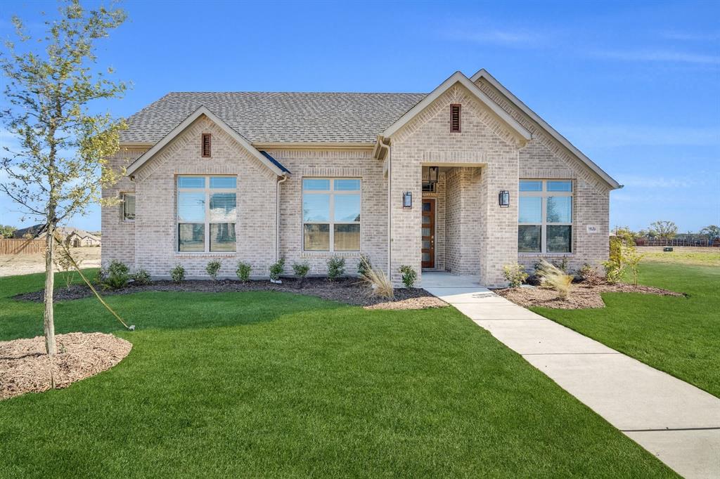 Special Financing with Lillian Homes! (see builder & lender for full APR and disclosure terms).  Discover this stunning new construction by Lillian Homes in DeSoto’s desirable Ten Mile Creek Estates! The Seguin floor plan offers 3 bedrooms, 2.5 baths, a private study, and a 2-car garage—all on one thoughtfully designed level. Step through the impressive 24-foot foyer into an open-concept layout featuring a luxury kitchen with double ovens, quartz countertops, and a large center island that flows into the living and dining areas. Enjoy natural light from a wall of windows overlooking the covered patio and spacious backyard. The private study with a closet provides flexible space for a home office or guest room. The primary suite is a serene retreat with dual vanities, an oversized walk-in shower, and a generous closet. Additional highlights include LVP flooring, tile, carpet in bedrooms, surround sound, and a built-in central vacuum system. Every Lillian Custom Home is built for modern living with energy-efficient features, spray foam insulation, and a smart home system. Ask about lender incentives and Hometown Hero specials for Police, Firefighters, and more!