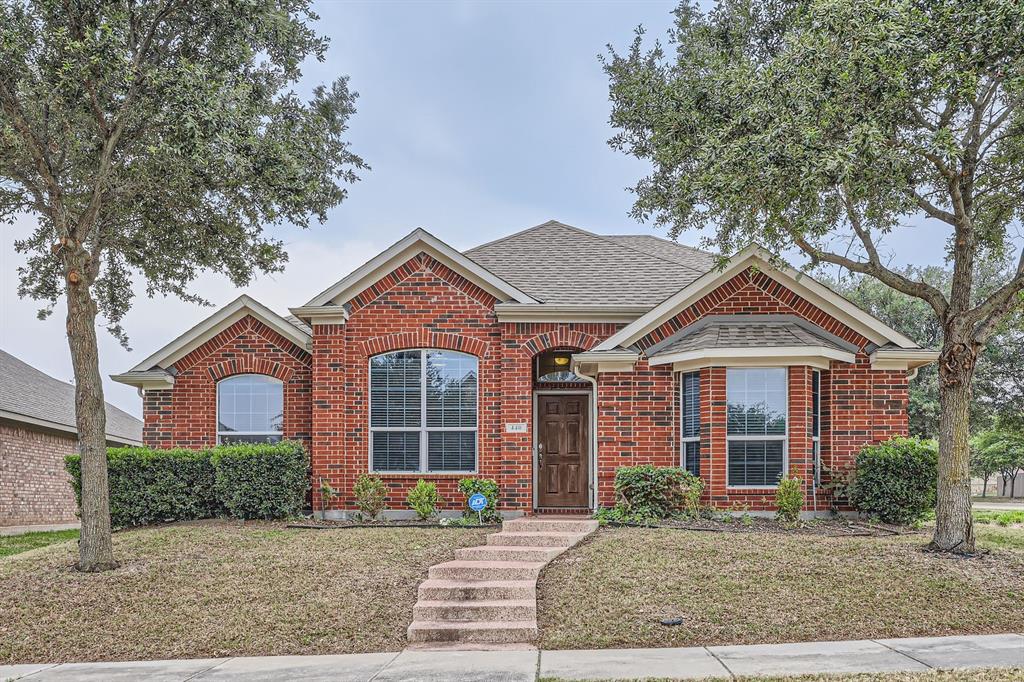 Conveniently located just minutes from W Belt Line Road, with easy access to shopping, dining, and entertainment, this 1.5-level home offers both comfort and flexibility. The main level features an eat-in galley kitchen with a cozy breakfast nook, a formal dining room, and a welcoming living room with a fireplace. All 3 bedrooms and 2 full bathrooms are situated on the main level, including a spacious primary ensuite with a walk-in closet, dual vanity, separate shower, and soaking tub. A dedicated office-flex room and a laundry room are also thoughtfully placed on the main floor for added convenience. Upstairs, a versatile loft space with a powder room provides additional room to relax or work, and entertainment. The fenced backyard includes a covered patio, ideal for outdoor gatherings, and the rear-entry two-car garage completes this well-appointed home. Discounted rate options and no lender fee future refinancing may be available for qualified buyers of this home.