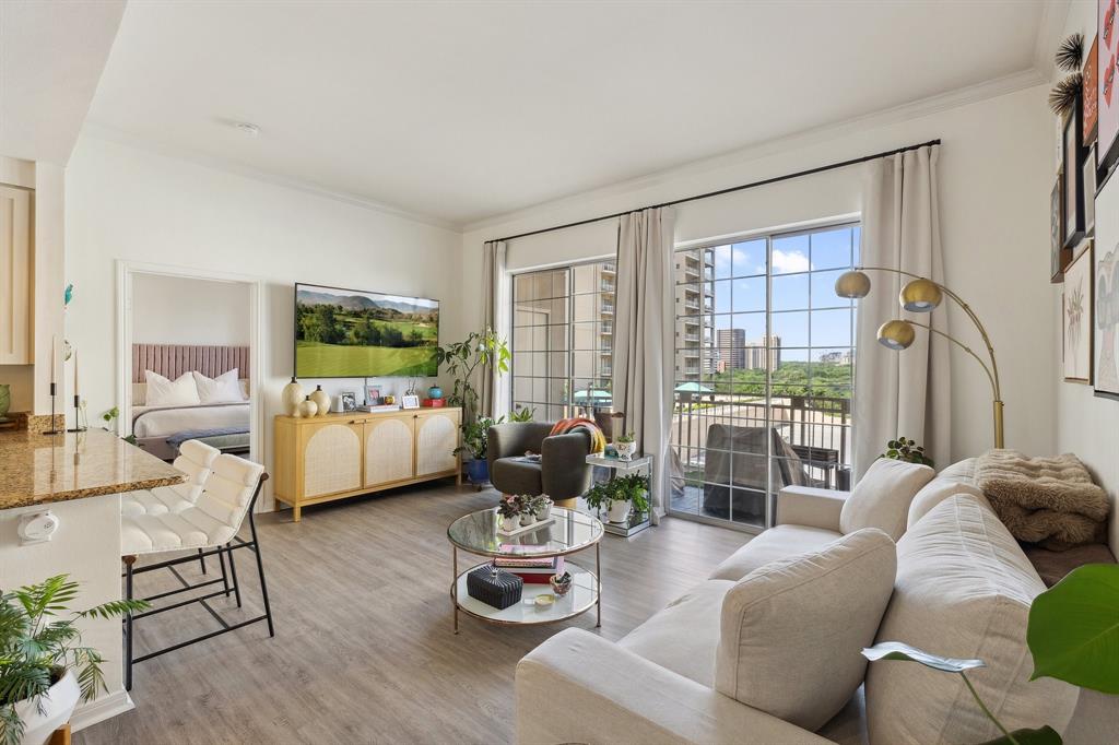 Experience refined urban living at its finest in this beautifully updated 2-bedroom, 2-bathroom condo located in The
Renaissance on Turtle Creek, one of Dallas’ most sought-after high-rise communities. Unit #611 boasts 1,254 square
feet of well-appointed living space, featuring an open-concept layout with soaring ceilings, abundant natural light, and
a seamless flow between the living, dining, and kitchen areas. The kitchen is equipped with granite countertops,
stainless steel appliances, and ample cabinetry, ideal for both everyday living and entertaining. Each bedroom offers
generous space, large walk-in closets, and spa-inspired bathrooms, while a private balcony provides scenic views of the
city and pool area. Residents enjoy access to an array of upscale amenities including two resort-style pools with
cabanas, a rooftop terrace, state-of-the-art fitness center, sauna, spa, 24-hour concierge, valet parking, and controlled
access for added peace of mind. The building also offers a business center, conference rooms, and inviting common
areas for socializing or relaxing. Nestled in the heart of the Turtle Creek neighborhood, this home places you within
walking distance of Turtle Creek Park, the Katy Trail, and the vibrant Uptown Dallas lifestyle filled with fine dining,
upscale shopping, and cultural attractions. With easy access to major highways and public transportation, this location
is as convenient as it is prestigious. Perfect for professionals, downsizers, or anyone seeking a lock-and-leave lifestyle,
Unit #611 is a rare opportunity to own in a community that seamlessly blends elegance, comfort, and city living. Don’t
miss your chance to enjoy the exceptional lifestyle The Renaissance on Turtle Creek has to offer.
