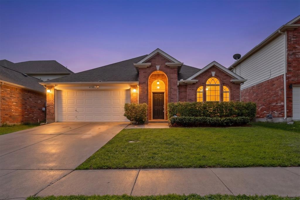Welcome to this wonderful 4-bedroom, 2-bath home in the highly sought-after Park Glen community in Fort Worth, within the award-winning Keller Independent School District. Beautiful wood floors throughout the formal dining, living, 4th bdrm, and hallway. Freshly painted! New carpet! New roof and rain gutters! Bright and open floor plan is perfect for everyday living and entertaining. Spacious family room features a gas fireplace and a wall of windows allowing for lots of natural light. The gourmet kitchen boasts Quartz countertops, an island, and plenty of cabinet space. Split bedroom layout provides privacy for the primary suite, and the additional bedrooms are perfect for family, guests, or a home office. Conveniently located near Arcadia Trail Park, walking trails, Alliance Shopping Center, HEB, and major highways. Move-in Ready!