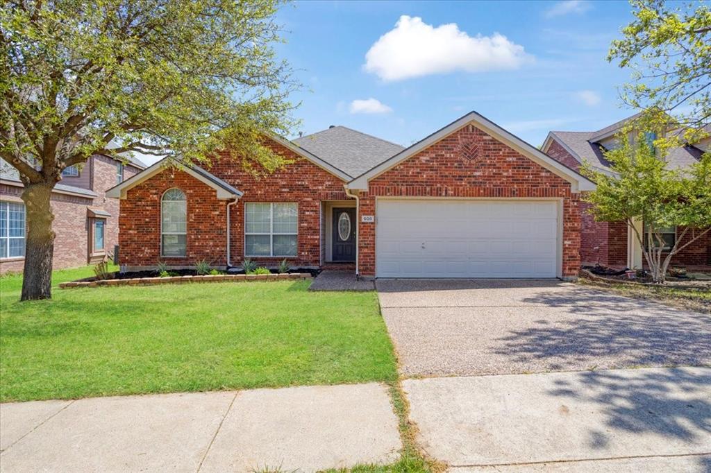 MCKINNEY BOYD HIGH SCHOOL AND CREEK LOT!!!!  AMAZING 2,005 square foot brick one-story home perfectly situated on approximately a quarter acre lot in a prime location. Residents will enjoy being located near the highly sought after McKinney Boyd High School as well as the community pool and playground. This 4 bedroom, 2 bathroom residence features a thoughtfully designed floor plan with a large living area boasting wood-like laminate flooring, vaulted ceilings, and a beautiful brick, gas and wood burning fireplace with a custom mantel. The spacious kitchen is a chefs dream with a gas range, center island, and a breakfast bar overlooking the sunny breakfast nook and living room. Functional upgrades abound, including a huge walk-in pantry with abundant shelving in the utility room and fresh paint in the entry, living room, and primary suite. All bedrooms and the hallway feature brand new carpeting replaced in mid-March 2026. The primary suite offers a private retreat with trayed ceilings, crown molding, and a window seat with views of the natural landscape. The ensuite bathroom includes dual sinks, a jetted tub, and a separate shower, plus a large walk-in closet with a shelving & drawer system and shoe cubbies. Three secondary bedrooms provide flexibility for guests or a home office. Step outside to a covered patio and a lush backyard secured by a wrought iron fence. The property unique layout continues through the back gate all the way to the middle of the creek, providing a peaceful and private sanctuary. With a lot of this size, there is ample room to add a pool, gazebo, or play equipment. This home offers the perfect combination of modern updates and an unbeatable location. Buyer and Buyer’s Agent to verify all information, including but not limited to, square footage, schools, and property details. Information is deemed reliable but not guaranteed.