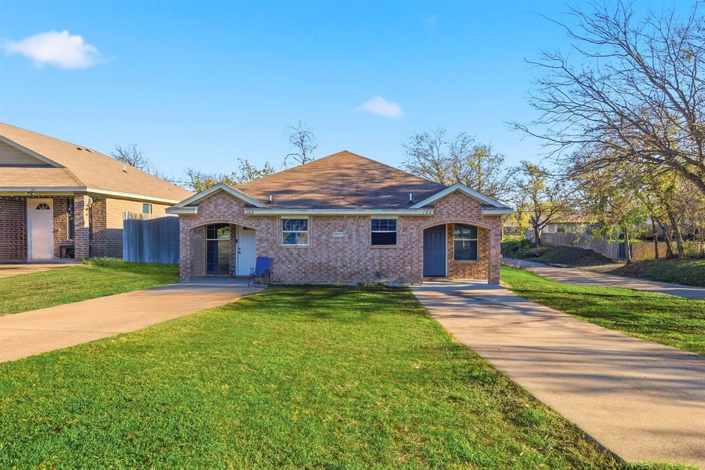 Well-maintained duplex in Fort Worth, ideal for investors or owner-occupants! Each side offers 3 bedrooms and 2 baths with fresh paint and new flooring throughout, creating a bright and move-in-ready feel. Spacious living areas, functional layouts, and private entrances make this property easy to lease and manage. Corner location with convenient access to schools, shopping, and major routes. Fully leased. A solid residential income opportunity in a growing area—don’t miss it! Tenant vacating one side end of June so great opportunity for someone that intends to live on one side and lease out the other.