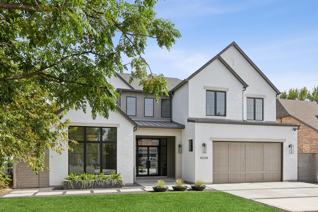 Introducing an exquisite new build by Gravitas Construction in West Bluffview. This 4-bedroom, 6-bathroom home spans an impressive 4,061 square feet. A stunning pair of custom iron front doors opens up to grand ceilings with a spacious, open floor plan that seamlessly connects a dining, wet bar, living, and kitchen, providing the perfect setting for gatherings and entertainment. The first floor features a versatile study, a beautifully appointed powder bath, hidden walk-in pantry with a Costco door for groceries, white oak flooring, custom cabinetry, and natural stone countertops throughout. The primary suite, conveniently situated on the first floor, boasts a luxurious primary bath and large walk-in closet with direct laundry access. The second floor offers a generously sized game room with vaulted ceilings, a second laundry room, and additional powder bath. The covered patio is complete with a double-sided fireplace, creating an inviting outdoor space with great room for a pool.