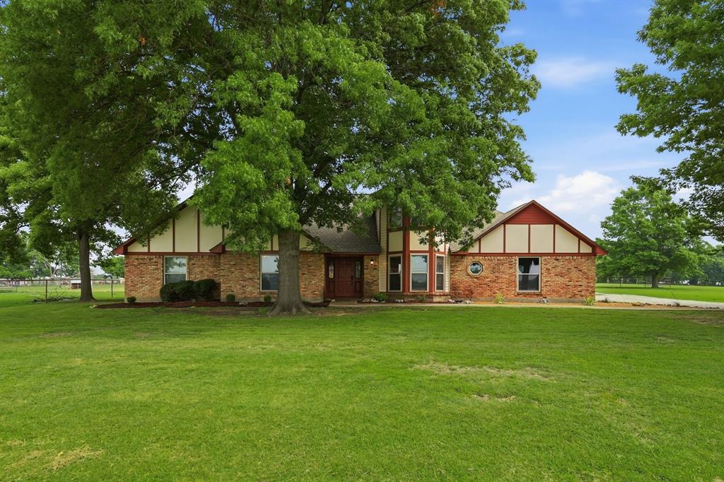 Tucked away in a quiet community on the outskirts of Krum, this beautiful 4-acre property offers the perfect blend of peaceful country living and functional amenities for both relaxation and recreation. The two-story home features newer windows, a cozy wood-burning fireplace, and newer HVAC systems for year-round comfort. Step outside and enjoy your own private retreat with a pool, complete with a cabana, outdoor kitchen, and a pool house and or game room with a convenient half bath — ideal for entertaining family and friends. For those needing workspace or storage, the 726 sq. ft. shop with perimeter fencing, includes a concrete floor and electricity, providing flexibility for hobbies, equipment, or projects. Horse enthusiasts will appreciate the well-equipped barn featuring 5 stalls, a washroom with concrete floor, tack room, and dedicated feed and hay storage. A round pen and fully fenced 4 acres make this property truly turnkey and ready for your horses. With so much to offer both inside and out, this unique property is a must-see. Schedule your showing today! Professional Pictures coming soon