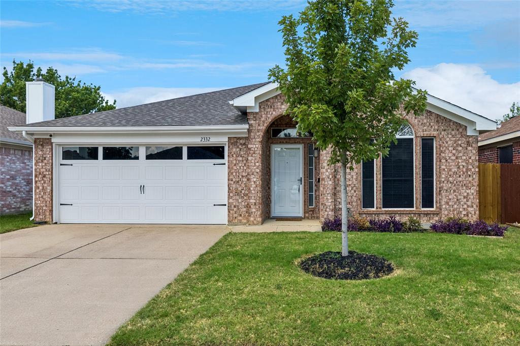 Welcome to this neat single story, 4 bedroom home. As you enter this home, you will be impressed with the living and dining open concept. The kitchen
features an island, breakfast bar + the seller will leave the refrigerator. Relax in the cozy den with a brick fireplace. Master bedroom is split from the other 3 bedrooms. Utility room is located near the kitchen, it has large storage shelves. The seller will leave the washer and dryer. The roof was replaced November 2025. The 2 car, single door garage features a garage door opener. Also, there is a security system. This home is in Move-in condition...Make an appointment to see it soon!!