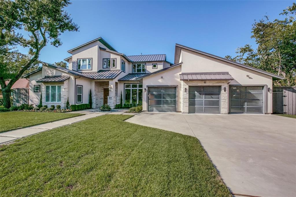 Show stopping soft contemporary home with backyard oasis! Sleek architectural design provides an unmatched living experience with soaring ceilings and expansive windows bathing the interiors in natural light.   The kitchen offers a breakfast bar, quartz counters & stainless appliances. Also secondary kitchen for meal preparation. Private master overlooks the backyard with heated pool and Gazebo. Master bath features large closet, dual sinks, large shower & tub. 3 additional bedrooms, full bathroom & 2nd living area upstairs.Enjoy entertaining with exceptional indoor-outdoor flow, covered porch outdoor living space with grill and pool with water feature