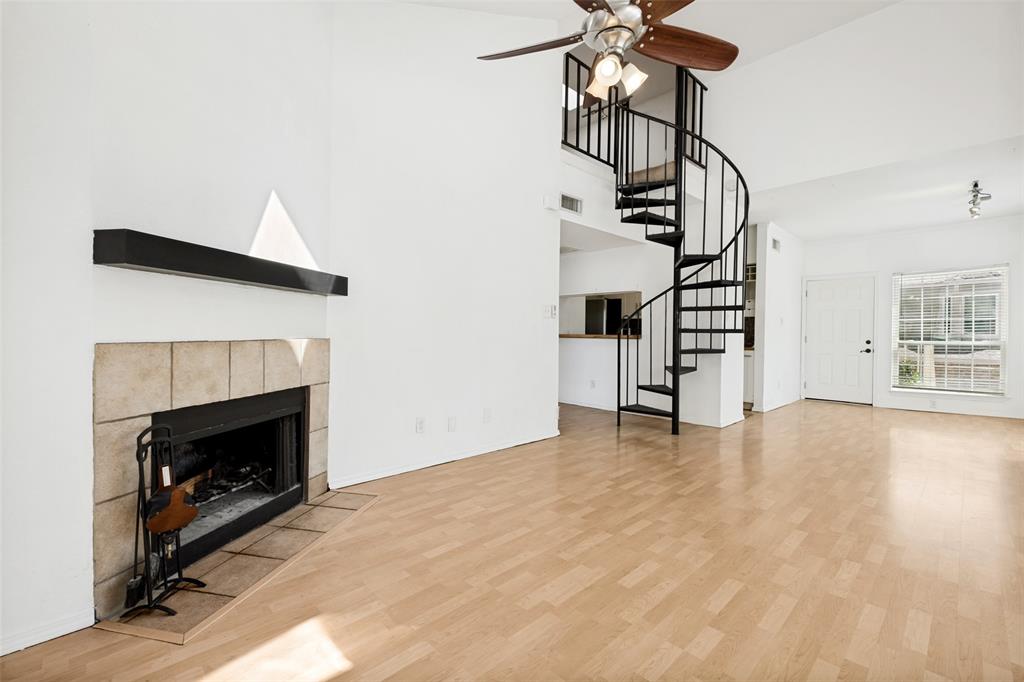 Welcome to this beautiful second-floor corner unit in the heart of Lakewood. Flooded with incredible natural light, this home features a wrap-around row of windows and stunning skylights in the living room that create a bright, open, and airy feel throughout. This condo offers a fantastic entry point into one of Dallas’s most vibrant neighborhoods.
The unique two-story floor plan is highly functional. The main level hosts the primary living space, a spacious bedroom, and the full bathroom. Upstairs, you’ll find a versatile second bedroom loft—perfect for a home office, guest space, or secondary retreat.
Enjoy your morning coffee or wind down in the evening on your own private balcony, which easily accommodates a small table and two chairs. For added convenience, this unit also includes its own private garage.
Nestled in a quiet, dog-friendly community, the location is unbeatable. You are just minutes from the scenic trails of White Rock Lake, the Dallas Arboretum, the White Rock YMCA, and the shopping at Arboretum Village. Commuting is a breeze with quick access to Downtown, Uptown, Lower Greenville, and major highways. Residents also enjoy a sparkling community pool, and the home is zoned for highly-coveted Lakewood Elementary.