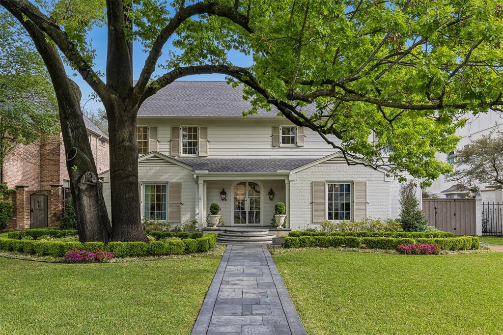 70x160 lot in Boone Elementary. Beautifully updated 4BR, 3.1BA, Playroom, Study, Downstairs Primary, Oversized 2.5 car garage with Full Quarters! Elegant entry with steel & glass doors, high-gloss paneling & arches, hdwd floors. Downstairs study with built-ins. Re-designed kitchen with Taj Mahal quartzite, La Cornue range, designer fixtures, walk-in pantry. Kitchen opens into elegant den area with fireplace. Lg breakfast area with wall of windows overlooks turfed backyard. Rare downstairs primary tucked away. Mudroom with secondary utility room. Upstairs: 3 bedrooms with wall to wall designer wool carpet + large game room. Full size utility room with storage. Expansive backyard with mature landscaping, turf, covered patio for dining, outdoor kitchen with grill, beverage center, prep space and brick fireplace. New garage in 2024 with appx 650 SF guest quarters with full bath, kitchenette, lots of storage. Oversized 2.5-car garage perfect for SUVs and golf cart + extra driveway in front for parking. Updates - HVAC (2021), roof (2022), kitchen (2022), water heaters (2023,2025), landscaping & turf (2024).