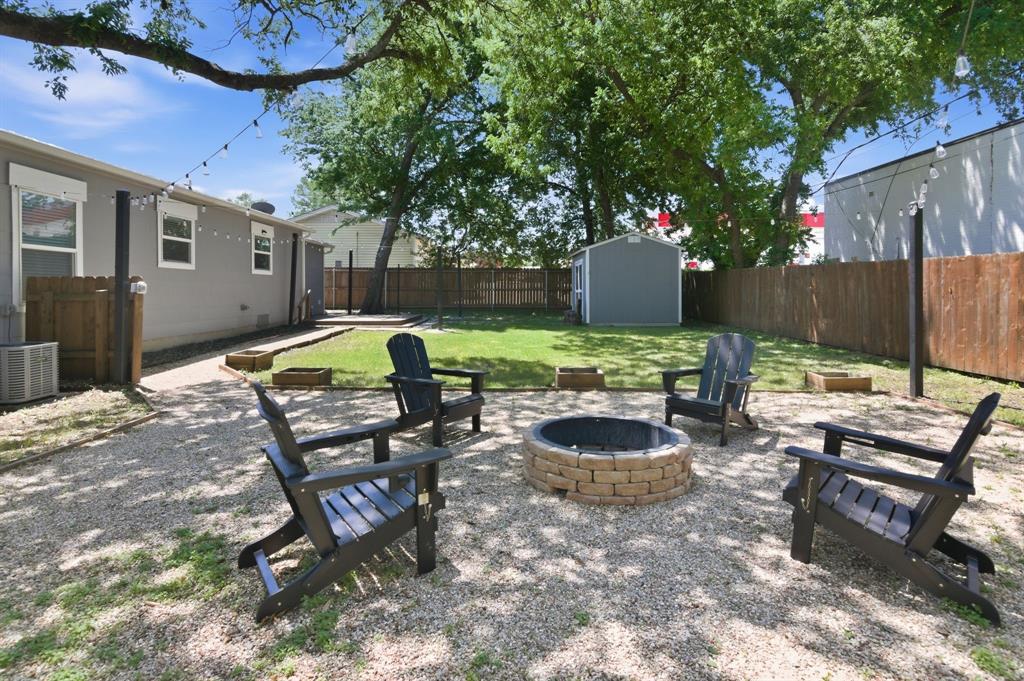 Endless possibilities await with this beautifully updated property ideally located near Downtown Burleson’s Old Town district. This prime location offers the perfect blend of charm, convenience, and potential. Inside, you’ll find modern updates throughout, including a fully renovated bathroom featuring a furniture-style vanity and a spacious walk-in shower. The kitchen boasts abundant cabinetry for storage, sleek stainless-steel appliances, and a functional layout perfect for everyday living.

Gorgeous hardwood-look flooring flows throughout the home, adding warmth and style. Step outside to enjoy a covered front porch and a spacious back deck, ideal for entertaining guests or relaxing evenings at home. The backyard is designed for enjoyment with a cozy firepit, decorative lighting, and a welcoming outdoor seating area.

Additional features include a separate parking area for an RV or boat and a storage shed for added convenience. Located just minutes from shopping, dining, and entertainment, this property also offers potential for commercial use, making it a versatile opportunity you won’t want to miss.