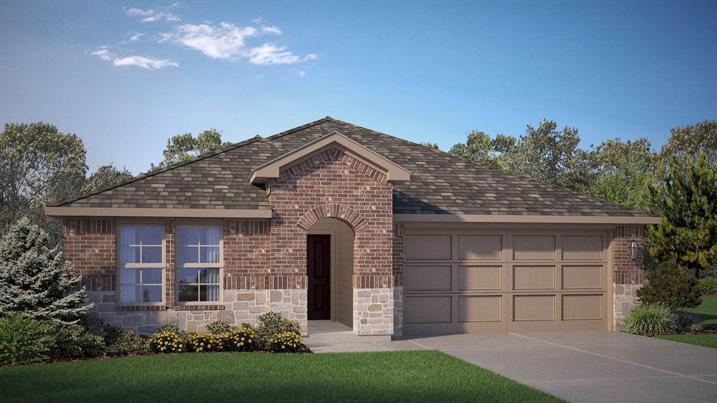 D.R. Horton America's Builder since 2002 is excited to serve as your new home builder in Lonestar at Liberty Trails, a fabulous unique master planned community in Justin and Northwest ISD! The Lakeway floorplan offers 2,044 square feet of living space spread across 4 bedrooms, 3 bathrooms and a study, with an estimated Fall completion! As you enter the spacious foyer you'll see the open study, a guest bedroom, and second full bath at the front of the home. Passing through the foyer, you'll find yourself in the grand combination dining room, kitchen, & living room. The Lakeway kitchen offers granite countertops, stainless steel appliances, a corner walk-in pantry and a large kitchen island with a deep, single bowl sink that faces the living room. The living room is wide open and perfect for entertainment. Located privately off the dining room are the remaining secondary bedrooms and a third full bath.  The private main bedroom is located at the back of the home and features a spacious en-suite bathroom, complete with double vanity sinks, walk-in closet, and spacious walk-in shower. Additional features include luxury vinyl flooring at entry, downstairs, halls, living room, kitchen, and dining-breakfast area. This home includes the America's Smart Home base package.  Using one central hub that talks to all the devices in your home, you can control the lights, thermostat and locks, all from your cellular device. Future Community Amenities to include Club House, Dog Park, Fishing Pond, Pickleball, Playground, Pool, Splash Pad, Walking-Nature Trails and Sand Volleyball. Situated conveniently near Highway 114 and Highway 287, Lonestar at Liberty Trails provides easy access to key roads, making it ideal for commuting and exploring the surrounding areas.