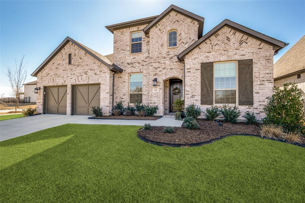 YOU CAN HAVE IT ALL FOR LESS!!  Fantastic home built by Highland has the floorplan and room count that everyone wants for less than can be found in nearby areas.  5 Bedrooms and 4 baths…yes!  2 bedrooms downstairs…you bet!  Three living areas including a living room, gameroom and media plus a study…check!  3 car garage…yep!  Huge .21-acre corner lot viewing a greenbelt at the front and side…Un huh!   Built in 2022 with 3,813 square feet…for sure!  With all the features and amenities included in this very special home, is it a real bargain?  Absolutely!!  You can find larger homes or homes with more bedrooms or a larger lot, but you can’t find it all for this price in Frisco, Prosper, Celina or Aubrey as of 3.19.26 – and maybe never.  For the most part, you must pay almost or over $1 million to get a home with all the features of this home.  And there is no need to wait for months for new construction with this home ready for a new owner.  Above that, the house is gorgeous!  Popular features include large open rooms with soaring ceilings, huge windows that allow abundant light, a pleasant north facing view and a location in one of the area’s most popular communities filled with exciting amenities and friendly neighbors.  It has numerous large closets and plenty of other storage in cabinets.  Cooks will love the amazing kitchen with a big island, cabinets to the ceiling and stainless appliances.  The primary suite is lovely with a special wall treatment in the bedroom and spa-like luxury in the bath.  Outside, if you can imagine it, there is room to build it…plenty of space for your dream oasis beyond the large, covered patio!  Quick proximity to Highway 380 - widening completed soon - and the Tollway provide easy access to entertainment, shopping and dining areas in Prosper and Frisco just minutes away as well as nearby grocery stores and daily needs.  It’s gorgeous, convenient and a real value!