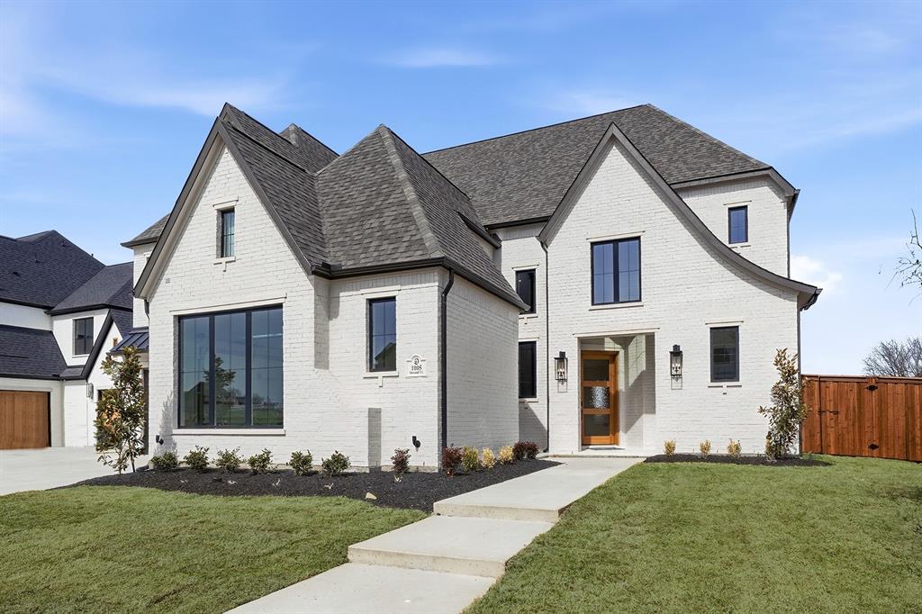 New Construction with gorgeous white brick on a greenbelt lot backing to trees in the highly sought after master planned community of Light Farms will not last long! Dramatic 2 story entry and staircase to include a second platform landing to the raised study. Open railing overlook into the family with a separate opening to the kitchen showcasing a gambrel ceiling from the cooktop to the casual dining wall of windows. Your gourmet kitchen comes with Calcutta Izaro Quartz, KitchenAid appliances and extensive custom cabinetry to the ceiling. The freestanding tub is focal in the spa inspired master bath with separate vanities, his and her walk-in closets, large linen closet and private shower. This is a brand-new design with showstopping 2 story windows along the rear elevation on a one-of-a-kind greenbelt treed lot. You are sure to fall in love with this open, livable home design on this 82’ wide site.