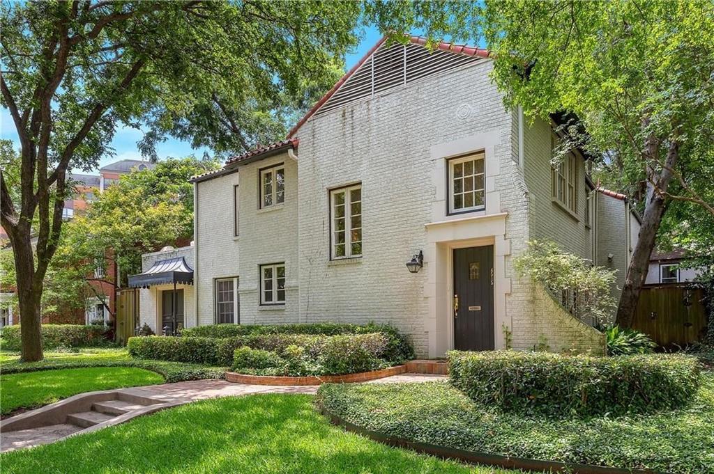 Mediterranean-style duplex on a 70'x130' lot that could be converted to single-family home or maintained as income-producing duplex in desirable HPISD. Lower unit (4513 Fairway) - 2220 sf, rented last at $4200 per month, 3 bedrooms, 2 full baths, 1 half bath with brick patio and artificial turf yard and large live oak trees. Upper unit (4515 Fairway) - 2,059 sf, potential rent $3800 per month, 3 bedrooms, 2 full baths with balcony patio off living room. 650 square foot 1 bedroom, 1 bath garage apartment renovated in 2020, potential rent $1600 per month or ideal guest suite, out-of-town owner's suite, or home office - water, gas, and electric for this unit are shared with 4513 Fairway. Property is zoned F - Two Family Residence. 2 garage bays below garage apartment plus storeroom for garage apartment with washer-dryer. Highland Park ISD, Bradfield Elementary.