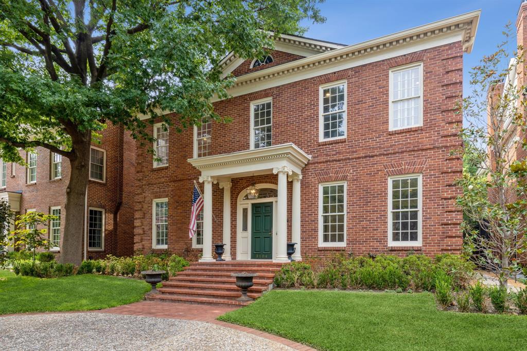 Classic HP Georgian with recent designer updates reflecting today’s lifestyle needs of space & finishes. This residence boasts 4 spacious bedrooms, offering ample space for both relaxation & privacy. This sophisticated home exudes refinished wood floors, incredible millwork throughout, & high gloss paint. As you step inside the stunning foyer you are greeted by the formal living & dining areas, adorned with exquisite architectural details & flooded with natural light. These elegant spaces are perfect for entertaining guests or hosting intimate gatherings. Enjoy the spacious den with fireplace that seamlessly flows into the well-appointed kitchen & breakfast room that overlooks the backyard. Elegant primary suite on 2nd level is large & spacious featuring a charming fireplace & spa-like bath with ample closet space. 3 expansive additional bedrooms upstairs. Guest quarters above 2 car garage with full bath. Incredible location In Armstrong Elem & just steps away from the Katy Trail.