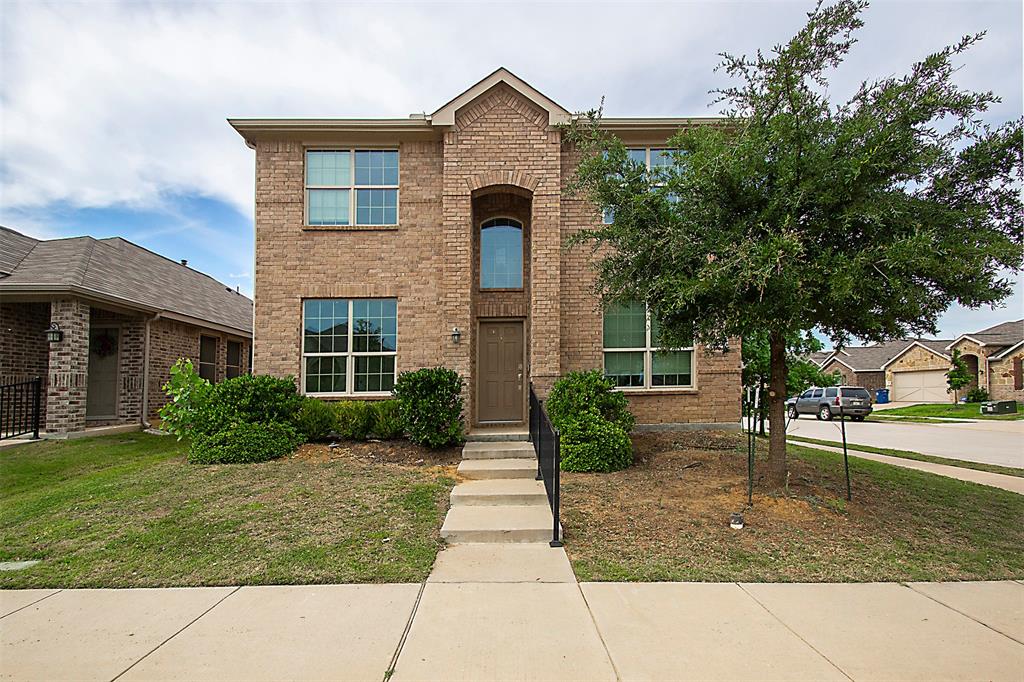 4-bedroom, 3-bath two-story home on a corner lot in Hillstone Pointe offering a spacious and open layout with high ceilings and abundant natural light. The main living area features a two-story ceiling and flows into the dining space and kitchen, creating a functional layout for everyday living and entertaining. Kitchen includes granite countertops, ample cabinet space, and stainless steel appliances. The primary bedroom is located on the first floor, with additional bedrooms and a large upstairs game room providing flexible living space. Interior has been recently painted with flooring replaced throughout, giving the home a clean and consistent feel. Built in 2019 and located minutes from shopping, dining, and major roadways including US-380. Suitable for owner-occupants or investors looking for space, layout, and location.