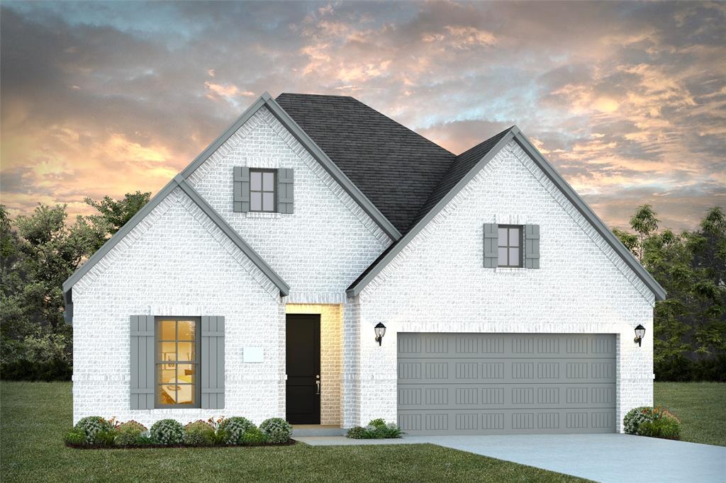 NORMANDY HOMES FREDERIC floor plan.  Welcome to this stunning one and half story home in The Estates at Stacy Crossing, a highly desirable McKinney community with lower tax rates, quick access to McKinney and Allen, and top-rated Frisco ISD schools. Designed for both comfort and entertaining, this home features an open-concept layout perfect for gatherings or everyday living. Enjoy 4 spacious bedrooms, 4 full baths, game room, and a private study ideal for working from home. The owner’s suite offers a relaxing retreat with a large walk-in closet and spa-like feel. Step outside to the covered patio, perfect for enjoying fresh air year-round. Blending style, function, and versatility, this home offers the ideal balance of luxury and convenience in one of McKinney’s most sought-after communities.