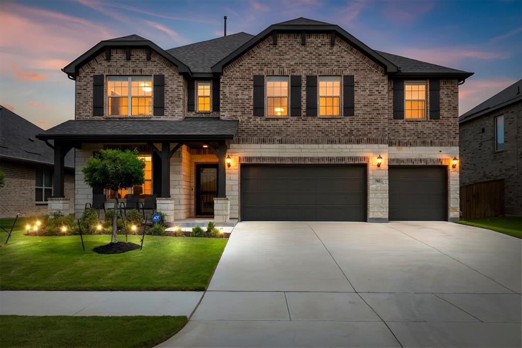 Enjoy the benefits of a like-new, one-owner home filled with modern upgrades, elegant finishes, and thoughtfully designed spaces—without the wait, stress, or added expense. From the moment you arrive, you’ll be captivated by the resort-style atmosphere, complete with a heated pool, expansive covered porch, and extended patio perfectly positioned to capture breathtaking sunrise and sunset views year-round.  Inside, sophistication meets functionality with an open-concept layout featuring granite countertops, spacious living areas, a welcoming family room, and an upper-level recreation space ideal for entertaining or relaxing. Designed with flexibility in mind, this exceptional multi-generational floor plan offers six generously sized bedrooms, six walk-in closets, and four full bathrooms, including two luxurious walk-in showers. Dual thermostat controls provide personalized comfort throughout the home, while the three-car garage offers abundant storage and convenience.  Nestled in a family-friendly subdivision with a neighborhood park, this move-in ready home is ideally located near top schools, activity centers, restaurants, grocery stores, banks, shopping, churches, and more. Every detail has been thoughtfully designed to create the perfect blend of elegance, comfort, and convenience.  A little slice of paradise awaits.