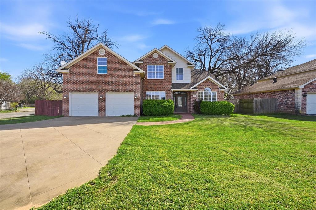 Incredible opportunity near Austin College!  Beautiful, light-filled 4-bedroom, 2.5-bath home featuring an open-concept living and dining area, perfect for everyday living and entertaining. The inviting living space is anchored by a cozy fireplace and flows seamlessly into a well-appointed kitchen with granite countertops and ample cabinetry. The spacious primary suite is conveniently located on the main level and includes a private ensuite bath, along with a guest-friendly half bath downstairs. Upstairs, you’ll find three additional bedrooms connected by a Jack-and-Jill bathroom, offering both comfort and functionality. Step outside to enjoy the huge backyard—ideal for gatherings, play, or relaxation. Fantastic location near Austin College, Old Settlers Park, and a variety of dining and shopping options.