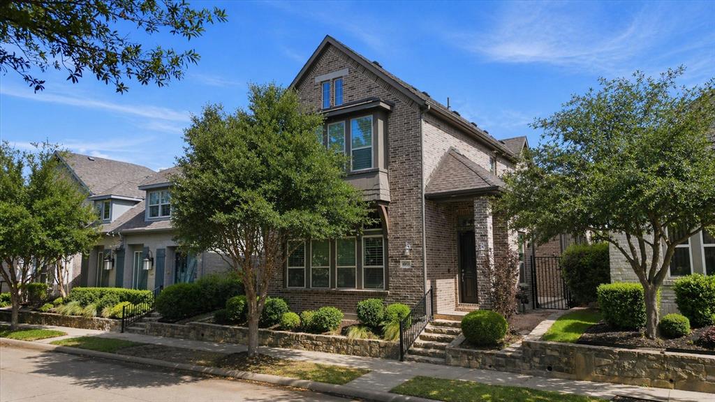 LOCATION, LOCATION, LOCATION! Stunning low-maintenance home with space for everyone, ideally situated across from a park, sand volleyball court, Lifetime Fitness, and the Byron Nelson host course—TPC Craig Ranch. Easy access to State Highway 121 puts you just minutes from District 121, HUB 121, and Historic Downtown McKinney. Rare multigenerational floorplan featuring two full master suites—one downstairs and one upstairs—each with spacious bedrooms, large ensuite baths, and walk-in closets. There is an office or study nook just off of the downstairs master suite.  Beautiful wood flooring flows through the main living areas, enhanced by abundant natural light, tons of recessed lighting, and plantation shutters in the living room and both master suites. The bright kitchen is designed for entertaining with granite countertops, stainless steel appliances, gas cooktop, stylish backsplash, abundant cabinetry, and a large island open to the living room. Upstairs offers a spacious game room and two oversized secondary bedrooms with a Jack-and-Jill bath and walk-in closets. Additional highlights include half baths on both levels, a large laundry room with mudroom drop zone, and a functional layout throughout. Enjoy a fenced backyard with a patio on the side yard. Rear-entry garage faces a street (not an alley), and the wide front street allows for easy guest parking. Move-in ready with oven, microwave, and dishwasher replaced in 2025. Don't miss this beautiful home in a great location!