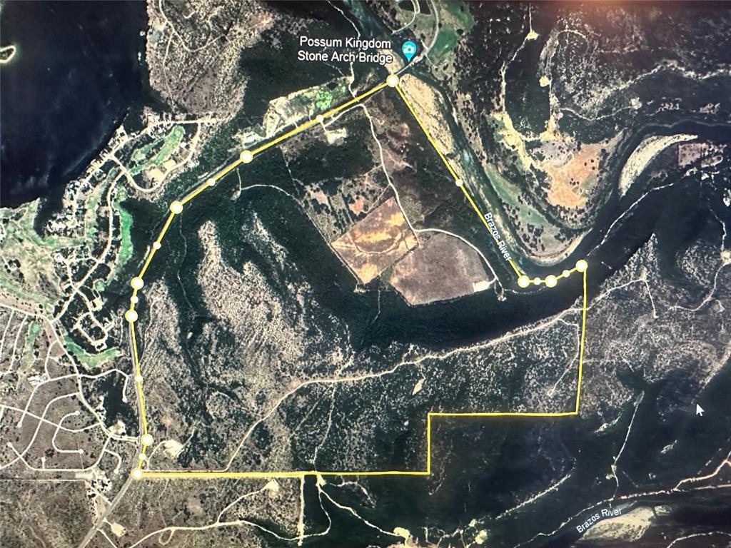866 acres of Beautiful Palo Pinto County Mountains and River front bottom land. The Views are incredible. The river frontage is amazing. This property has been in the family for several generations. Once in a lifetime find. Hurry and become the incredible buyer that owns a gem on the Brazos River. Huge trees, tons of wildlife, pasture land, grazing land, hunting land, tremendous views, perfect river frontage and access. This place has it all.