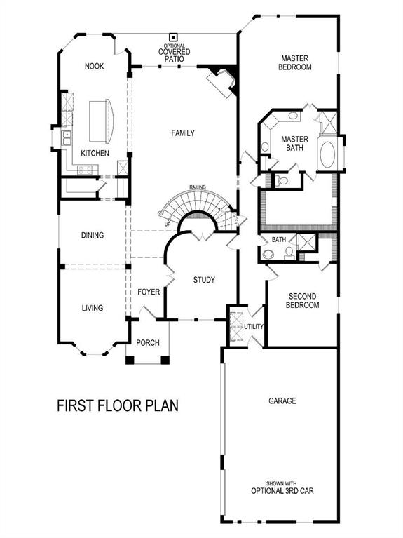 MLS# 20403270 - Built by First Texas Homes - Ready Now! ~ Buyer Incentive! Up To $15K Closing Cost Assistance for Qualified Buyers on select inventory! See Sales Counselor for Details! White brick & stone w-large, covered porch & patio! 2 bedrooms down - 3 car garage! Curved stairs lead you into the family room with high-high flat ceilings w-large windows! Large open Cali kitchen, oversized pantry & butler's pantry w-well appointment features like; 5 burner gas cooktop, built in wall oven-microwave, custom wood hood, quartz countertops, cabinets to ceiling w-glass! 10' plates (8' interior-exterior doors down)! 5-foot linear fireplace w-polished tiles to ceiling! Luxurious primary bath w-polished tiles w-frameless shower! Contemporary trim & hardware throughout! LVP in all main living areas, upgraded carpet & pad as well! Extra interior & exterior lighting along with prewiring in family, media & game room! Automated home system.