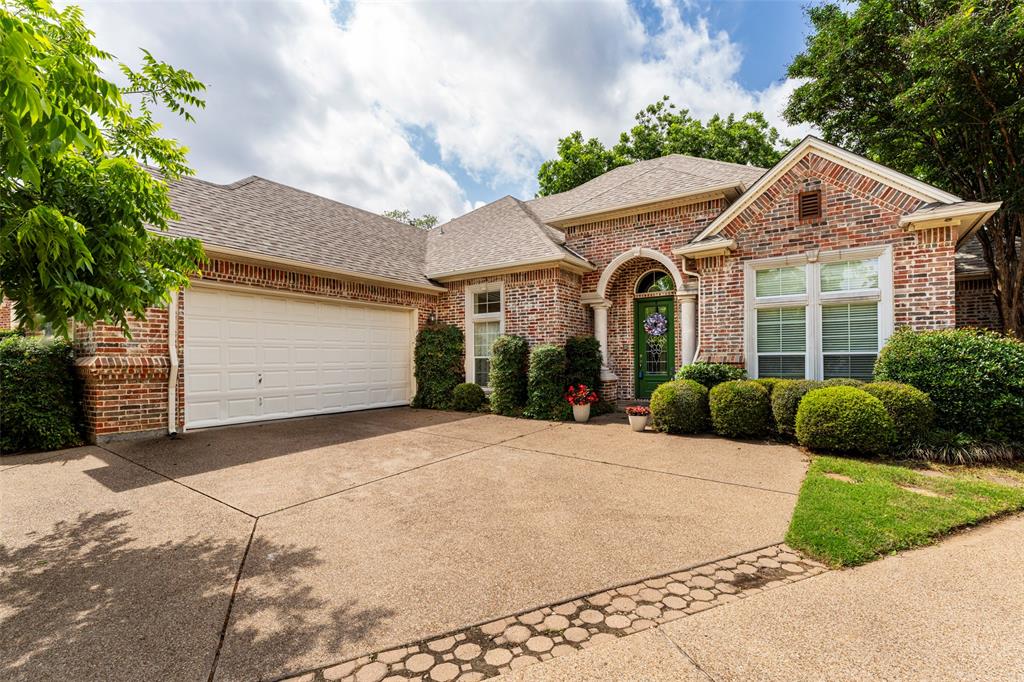Gorgeous and spacious one story home in the highly sought after gated community of Channing Park. This one owner garden home has an open layout with oversized living area, beautiful built-in cabinetry, gas fireplace, and plenty of natural light. The large adjacent kitchen is a chef’s dream with gas stovetop, granite countertops and granite sink. Primary bedroom is located in the back of the home offering extra privacy and is split from the other two bedrooms. The suite includes a spa-like bath with jetted tub, dual vanities, separate shower, and oversized walk-in 
closets. A dedicated home management area provides the ideal space for work or organization. The extended covered patio overlooks a lush landscape 
creating a peaceful retreat for relaxing or entertaining. Roof replacement in 2024, new hardwood floors, one and half car garage. Many other updates.